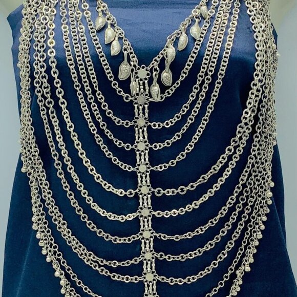 Multi-Strand Necklace, Oversized Handmade Kuchi Necklace - Picture 7 of 10